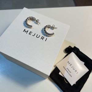 Mejuri Silver Croissant Dome Hoops